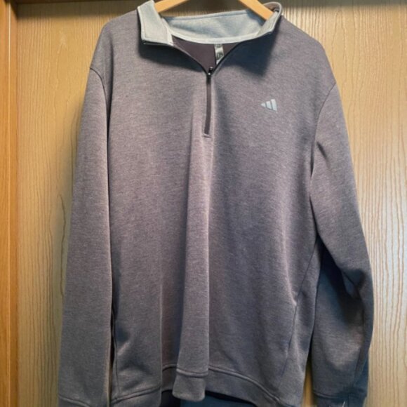 Adidas Men’s Grey 1/4 Zip Lightweight Sweater XXL Classic and Casual - Picture 1 of 2